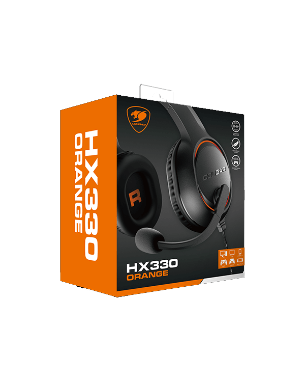 Plongez au cœur de l'action avec le casque micro HX330 Orange, pour un son immersif et un style unique.