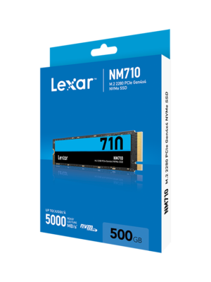 Le disque SSD Lexar NM710 500Go offre une grande capacité de stockage et des performances rapides.