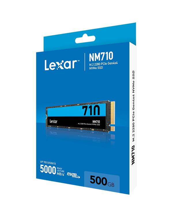 Le disque SSD Lexar NM710 500Go offre une grande capacité de stockage et des performances rapides.