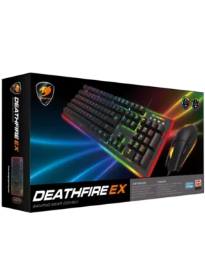 Kit clavier-souris Cougar Gaming Deathfire EX avec rétroéclairage RGB, fonction anti-ghosting.