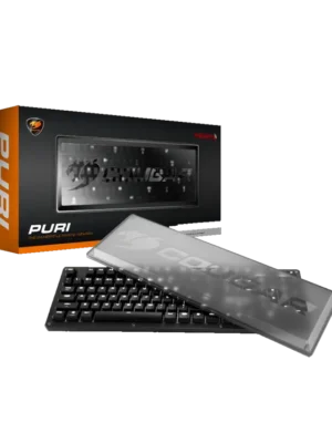 Clavier de jeu Cougar Gaming Puri RGB avec touches mécaniques et rétroéclairage RGB personnalisable.