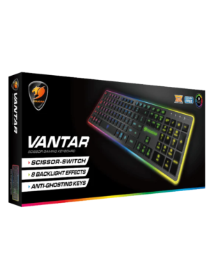 Clavier Vantar RGB avec touches à membrane et rétroéclairage RGB personnalisable.