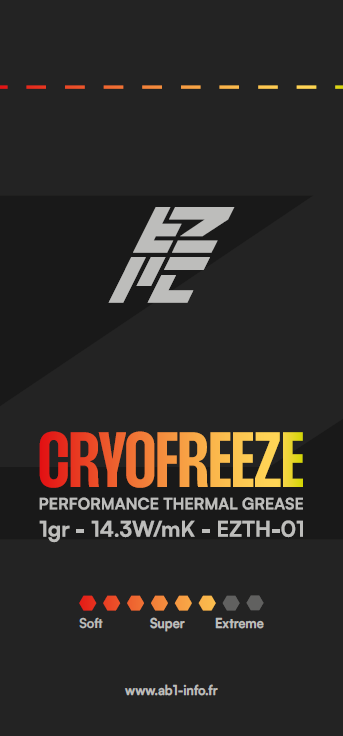 EZPC CryoFreeze EZTH-01 pâte thermique 1g 14.3 W/mK